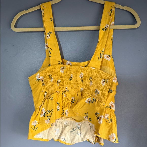 Pacsun LA Hearts Yellow Peplum Top - Picture 2 of 2